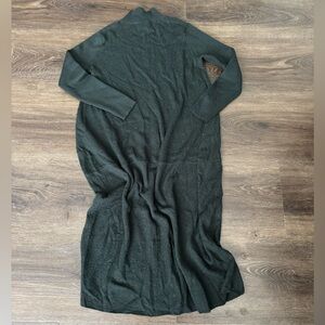 New. Dark Green knit Long Sleeve Dress